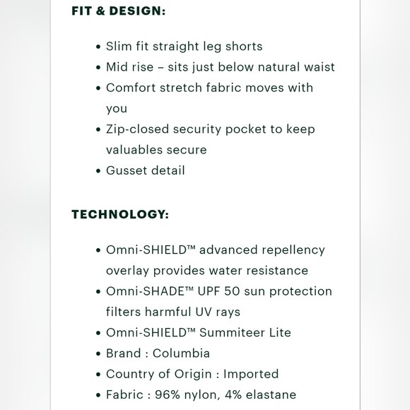 Columbia Womens Saturday Trail Long Shorts Size 2 - Picture 10 of 10